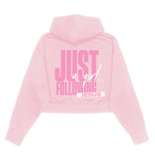 Load image into Gallery viewer, Just a Girl Oversized Cropped Hoodie
